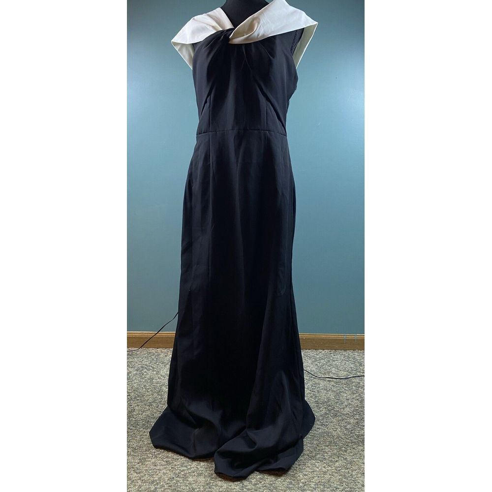 Elegant Black and White Evening Gown